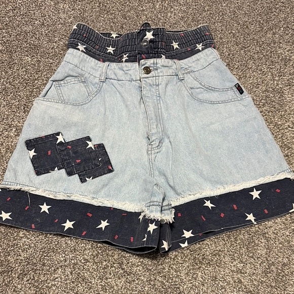 Vintage Polo Sports Club Blue Star Jean Shorts - Picture 1 of 3